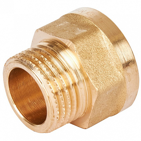 Переход под ключ резьбовой латунный STOUT без покрытия 1/2&quot;х1/2&quot; ВН