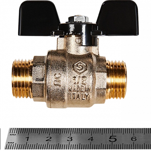 Кран шаровой STOUT бабочка 1/2&amp;quot; НР/НР