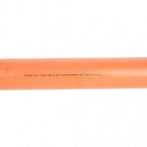 ПВХ Труба SINIKON D 110 x 3,2 SN4, 1000 мм для нар. канализации