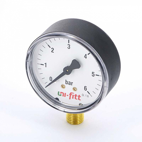 Манометр радиальный UNI-FITT Ø63-1/4&amp;quot;, 10 бар, вертикальное подключение