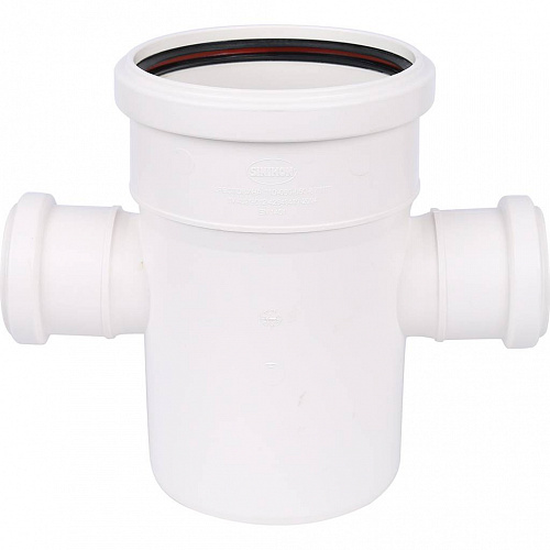 ПВХ Крестовина одноплоскостная SINIKON КОМФОРТ ПЛЮС белая Ø110х50х50х90°