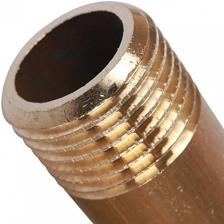 Бочонок резьбовой латунный STOUT без покрытия 1/2&quot;x70мм