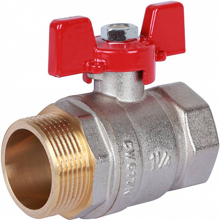 Кран шаровой ROMMER бабочка 11/4&quot; ВН