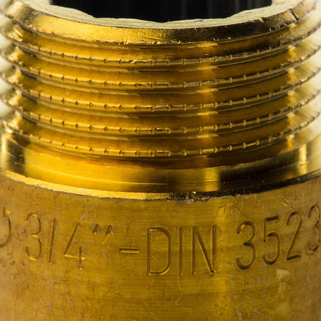 Удлинитель резьбовой латунный STOUT без покрытия 3/4&quot;x20мм ВН