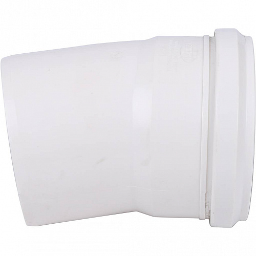 ПВХ Отвод канализационный SINIKON КОМФОРТ ПЛЮС белый Ø110х15°