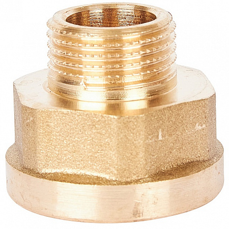 Переход под ключ резьбовой латунный STOUT без покрытия 1/2&quot;х3/8&quot; ВН