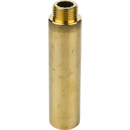 Удлинитель резьбовой латунный STOUT без покрытия 1/2&quot;x100мм ВН