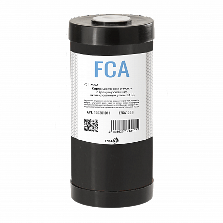 Картридж сменный угольный гранул. ESSAN EFCA10BB, для корпуса 10BB, для мех. и сорбцион очистки (12)