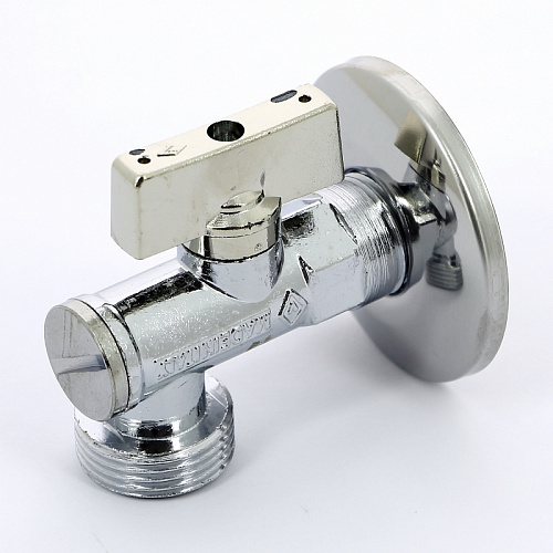 Кран шаровой потребительный угловой BUGATTI флажок MIAMI с фильтром для стиральной машины 1/2&amp;quot;x3/4&amp;quot;