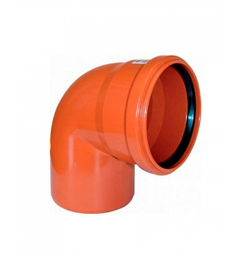 20140.R (20140.I.B)(20140.R.B) Sinikon НПВХ Отвод D 110 x 87° для нар. канализации