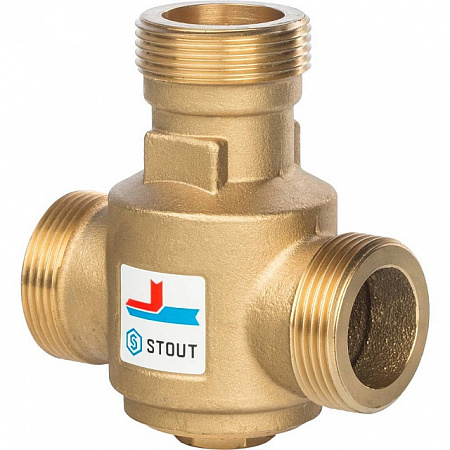 Клапан трехходовой термостатический смесительный STOUT 11/4&quot; Н (70°С)
