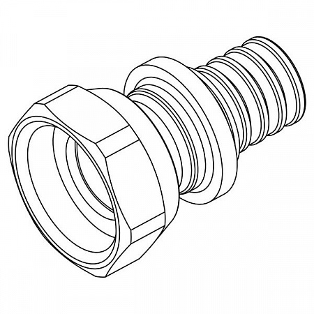 СА Муфта с накидной гайкой аксиальная REHAU RAUTITAN RX+ латунная Ø16х1/2&quot; (13660751001/14563353001)