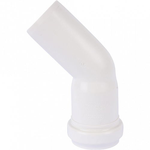 ПВХ Отвод канализационный SINIKON КОМФОРТ ПЛЮС белый Ø40х45°