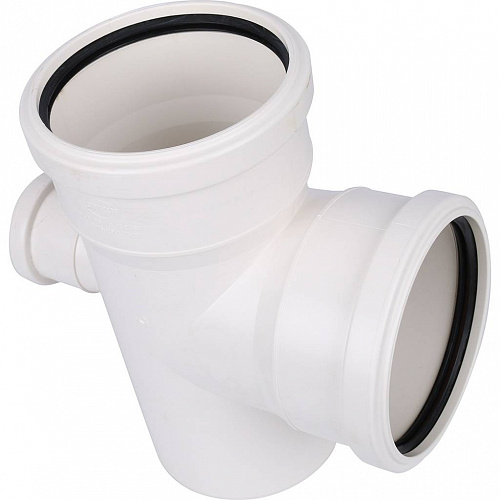 ПВХ Крестовина одноплоскостная SINIKON КОМФОРТ ПЛЮС белая Ø110х110х50х90°