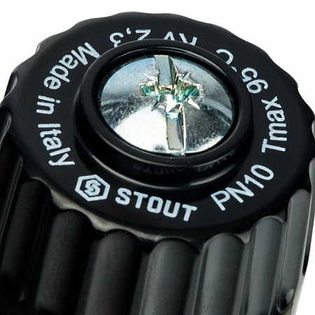 Клапан трехходовой термостатический смесительный STOUT для отопления и ГВС 1&quot; Н (30-65°С KV 2.3)