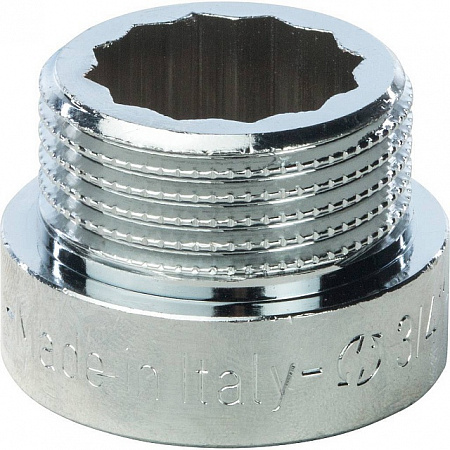 Удлинитель резьбовой латунный STOUT хром 3/4&quot;x10мм ВН