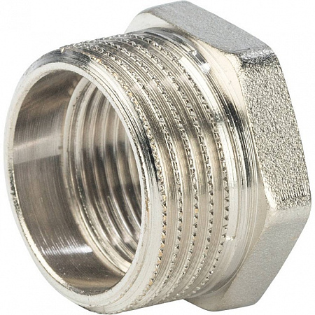Футорка резьбовая латунная STOUT никель 1&quot;x3/4&quot; ВН