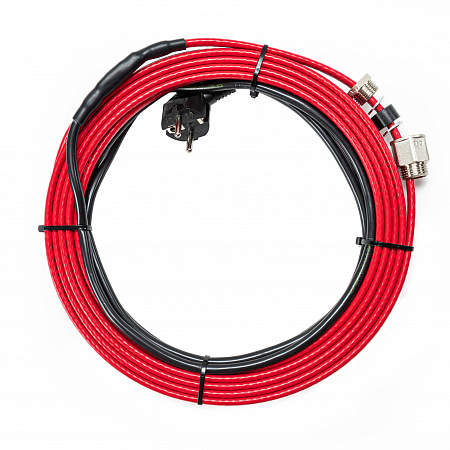 Греющий кабель саморегулирующийся VODOS HEAT PIPE, 15 Вт/м, внутренний, на 3м, синий, с сальником