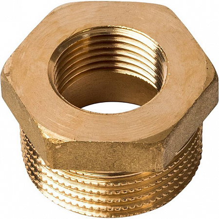 Футорка резьбовая латунная STOUT без покрытия 3/4&quot;x3/8&quot; ВН