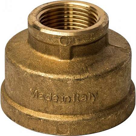 Муфта переходная резьбовая латунная STOUT без покрытия 11/2&quot;x3/4&quot; В