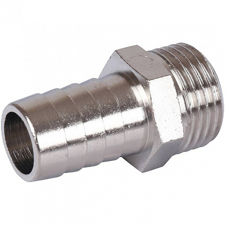 Штуцер резьбовой латунный STOUT никель 1/2&quot;x16мм Н
