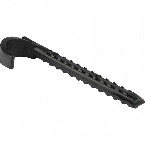 Дюбель-крюк одинарный Г-образный для труб STOUT пластик Ø25х80мм, черный