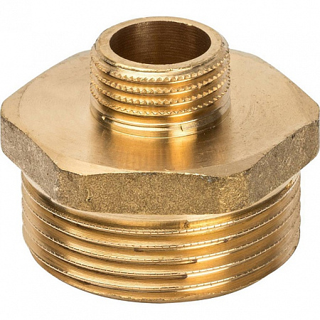 Ниппель переходной резьбовой латунный STOUT без покрытия 11/4&quot;x1/2&quot; Н