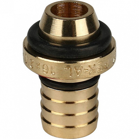 МЦ Угол резьбовой цанга для металлопласта STOUT Ø16х1/2&quot; Н
