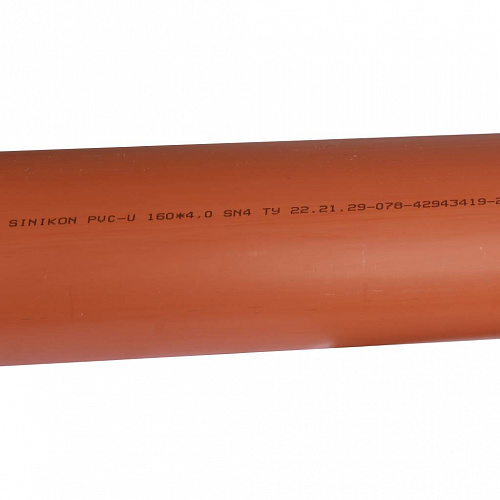 22023.R Sinikon НПВХ Труба D 160 x 4,0 SN4, 3000 мм для нар. канализации