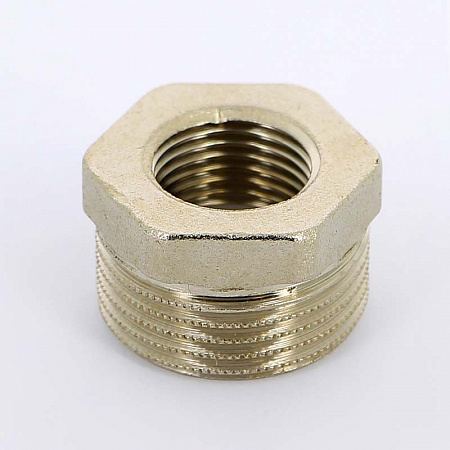 Футорка резьбовая латунная UNI-FITT никель 1/2&quot;х1/4&quot; ВН