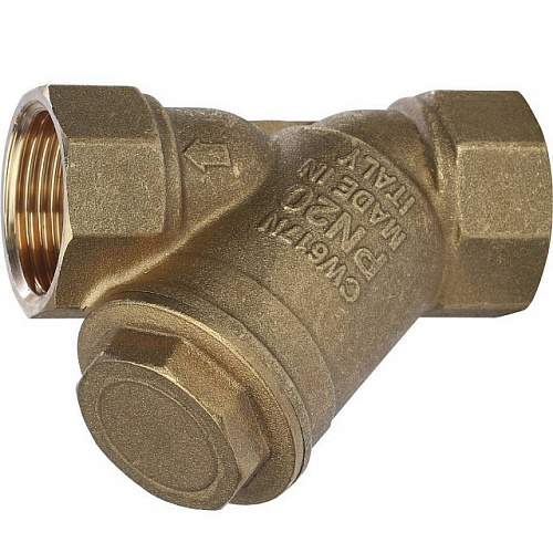 ФГО Фильтр косой грубой очистки STOUT SFW латунный 1&amp;quot;, 500 мкр, желтый