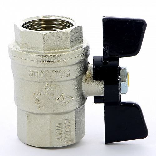 Кран шаровой BUGATTI OREGON 302 бабочка 3/4&amp;quot; ВВ, полнопроходной