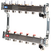 Коллекторная группа ROMMER RMS-3201 нержавейка 1&amp;quot;x3/4&amp;quot; EK -5 выходов, без расходомеров,с клапаном вы