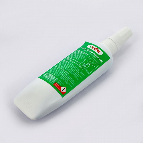 Анаэробный герметик UNI-FITT средней фикс, Жидкий ФУМ &amp;quot;Синий&amp;quot;-100гр