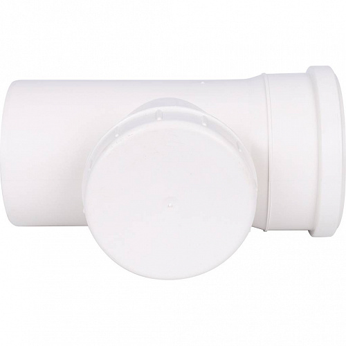 ПВХ Ревизия канализационная SINIKON КОМФОРТ ПЛЮС белая Ø110, с крышкой