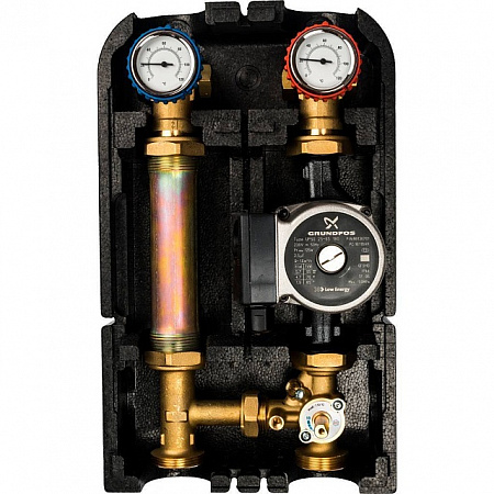 ГБМ Насосная группа STOUT с 3-х приводным смесителем, с насосом GRUNDFOS UPSO25-65 DN25 (1&quot;), разбо.