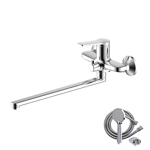 Смеситель для ванны с длинным изливом OLIVE'S ASTURIA 30221AS хром, латунь, упак (8 шт)