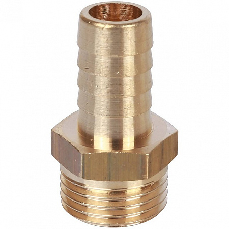 Штуцер резьбовой латунный STOUT без покрытия 1/2&quot;x14мм Н