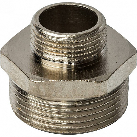 Ниппель переходной резьбовой латунный STOUT никель 11/4&quot;x3/4&quot; Н
