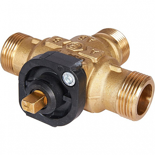 Клапан трехходовой зональный STOUT сервопривод 230V, с кабелем 1м,, НР 3/4&amp;quot;