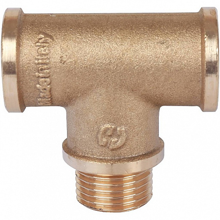 Тройник резьбовой латунный STOUT без покрытия 1/2&quot;x1/2&quot;x1/2&quot; ВНВ