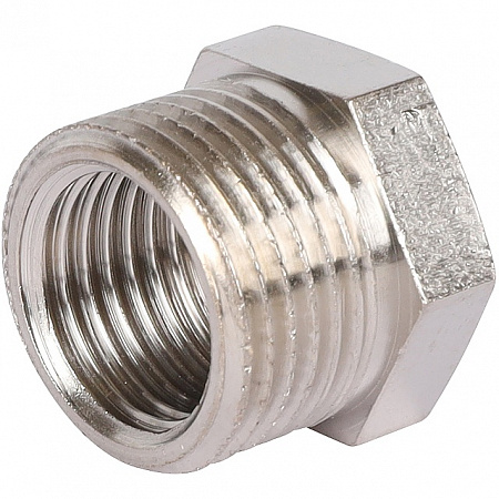 Футорка резьбовая латунная STOUT никель 3/8&quot;x1/4&quot; ВН