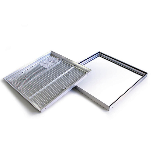 Люк напольный под плитку АЛЮМИНИЕВЫЙ (со съемной крышкой) ПРАКТИКА БАРЬЕР БР 70х70