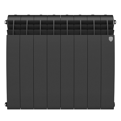 Радиатор биметаллический ROYAL THERMO BILINER NOIR SABLE 500x8 секций, черный (НС-1176313)