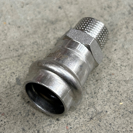 НП Муфта резьбовая пресс из нержавейки UNI-FITT фитинг Ø22x1/2&quot; Н