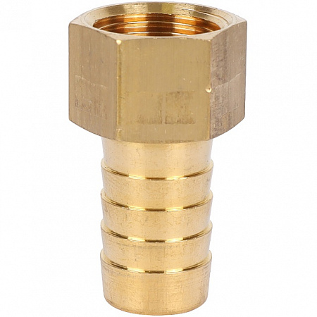 Штуцер резьбовой латунный STOUT без покрытия 3/8&quot;x14мм В