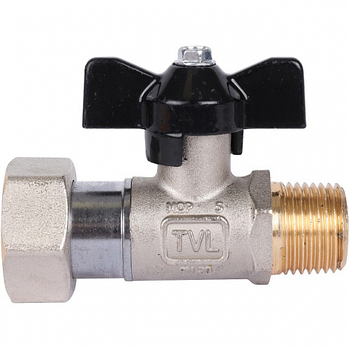 Кран шаровой STOUT бабочка 1/2&amp;quot;х3/4&amp;quot; Н, с накидной гайкой