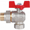 Кран шаровой с американкой угловой ROMMER бабочка 3/4&amp;quot; ВН