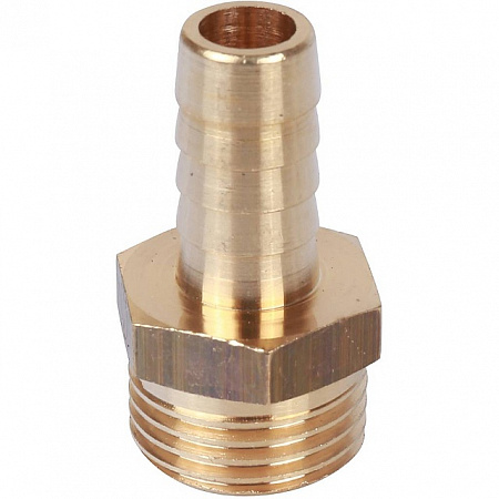 Штуцер резьбовой латунный STOUT без покрытия 1/2&quot;x12мм Н