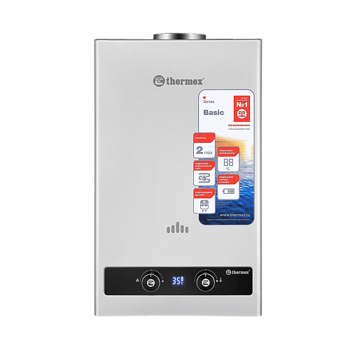 Колонка газовая проточная THERMEX BASIC B 20 D SILVER (ЭдЭБ02408)